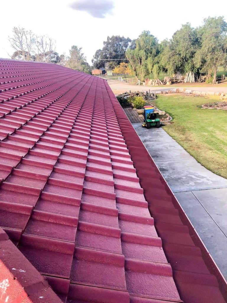 Gutter Guard on tile roof